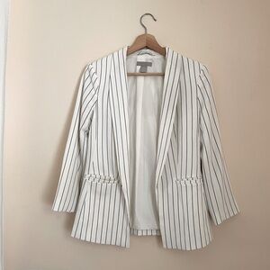 White blazer with black stripes 2